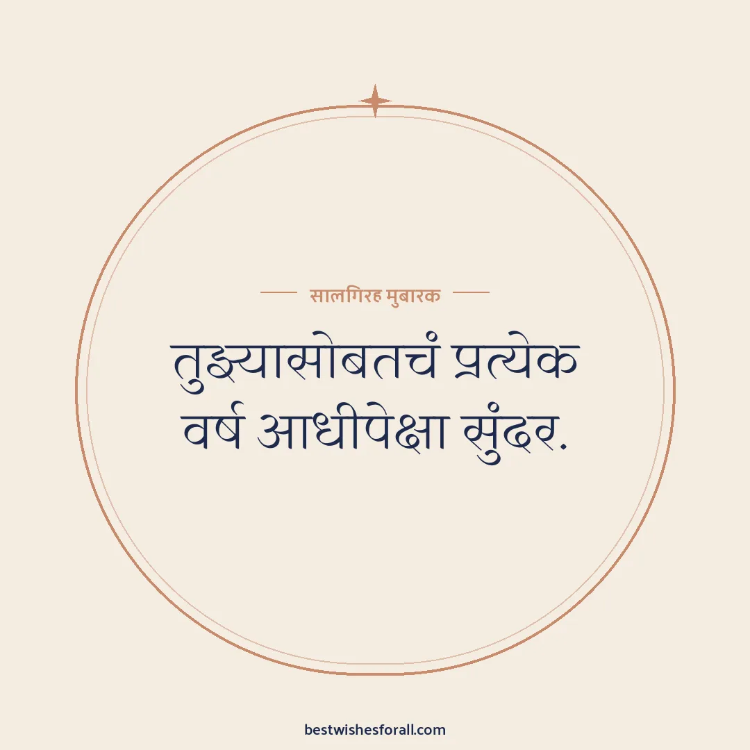 Anniversary wishes for husband in Marathi image: तुझ्यासोबतचं प्रत्येक वर्ष आधीपेक्षा सुंदर.